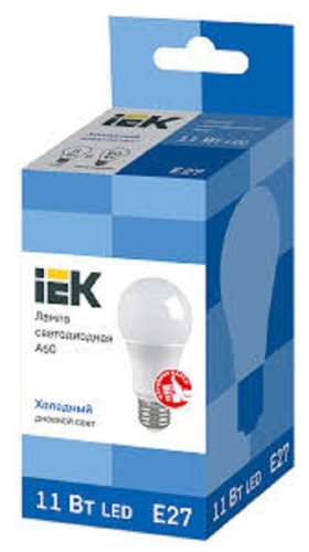 Лампа светодиодная IEK A60 Груша Е27 11Вт 990Лм 6500К 108х60мм картинка 